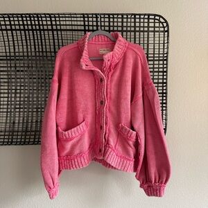 Free people We The Free Cute In This Cardi hot pink